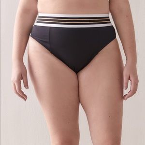Swim Bottoms RETRO METALLIC Waistband PLUS SIZE
